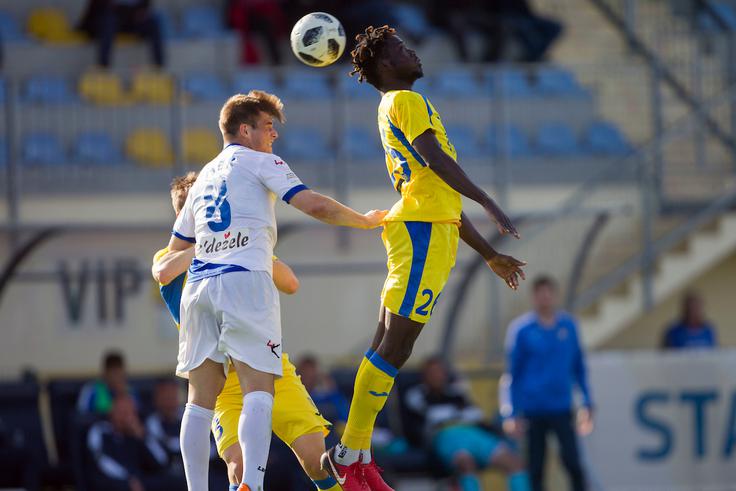 Domžalam je novo zmago s prvencem v prvi slovenski ligi prinesel Jamajčan Shamar Nicholson. | Foto: Urban Urbanc/Sportida