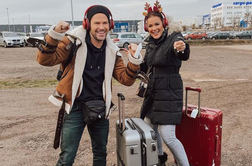 Rebeka Dremelj in Sebastian na Laponskem obiskala Božička