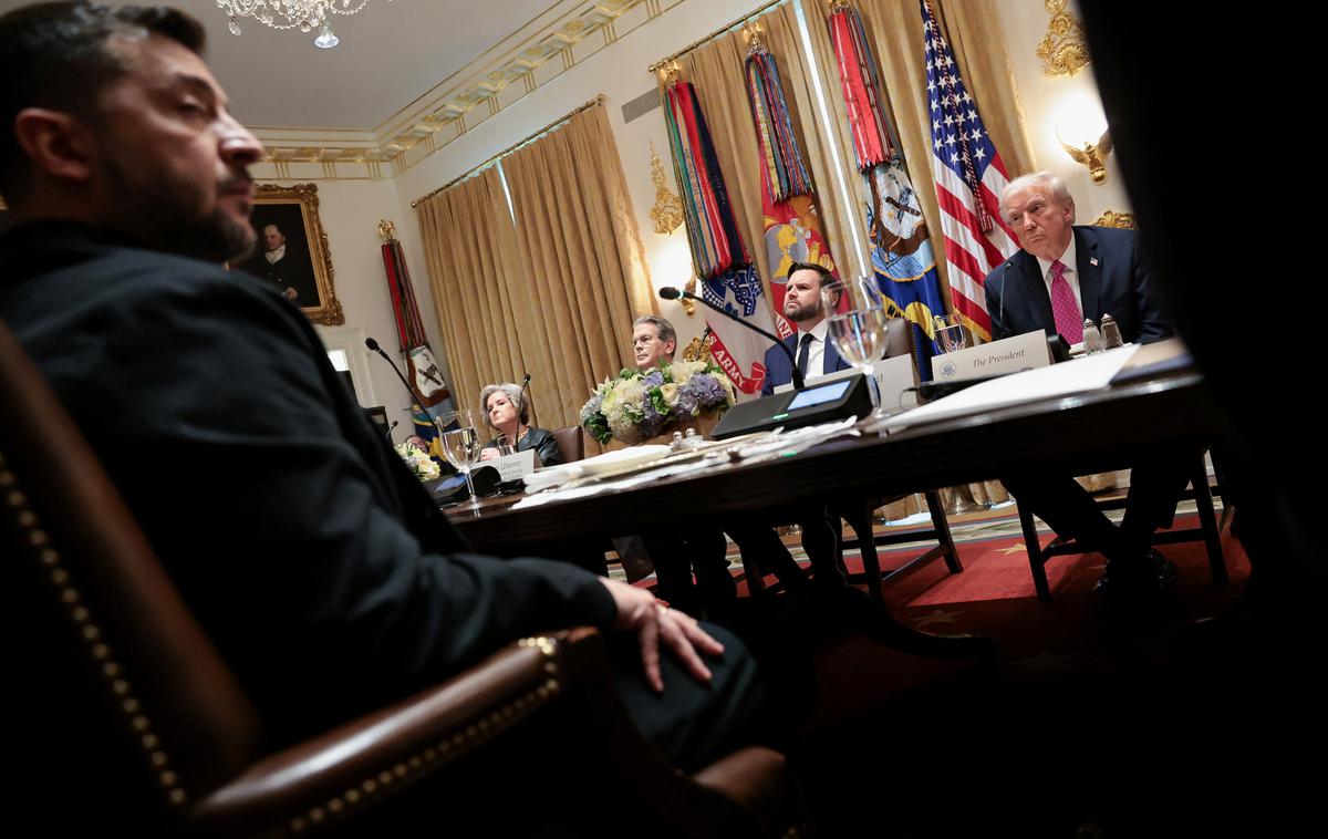 Trump in Zelenski | Trump in Zelenski na tretjem srečanju v Beli hiši. Na dnevnem redu je predvsem morebitna dobava ameriških raket dolgega dosega. | Foto Reuters