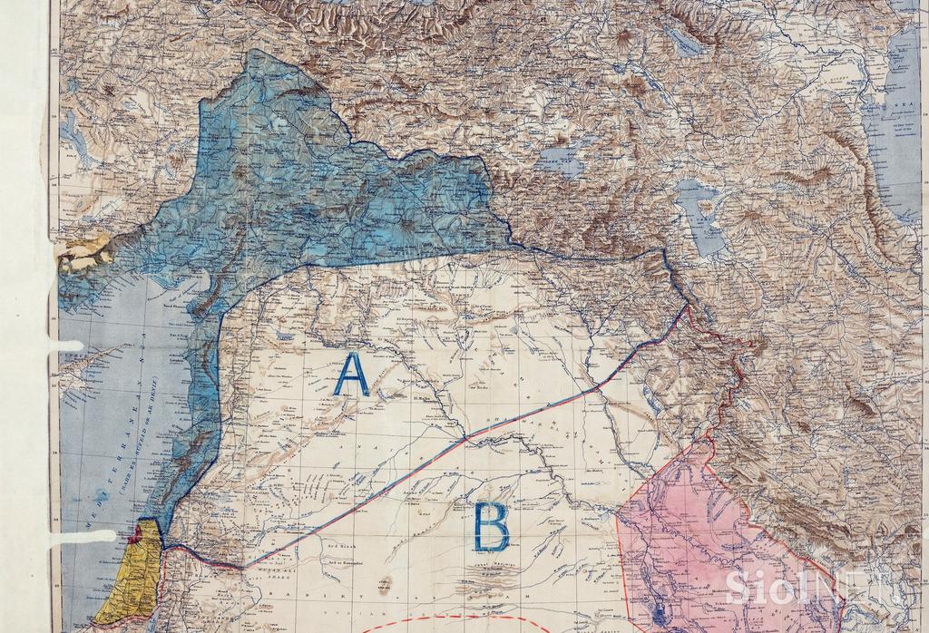 Sykes-Picotov sporazum - zemljevid