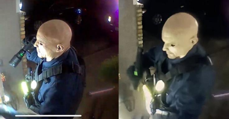 Policija je objavila posnetek varnostne kamere, na katerem naj bi bil zamaskirani Boelter. | Foto: omrežje X