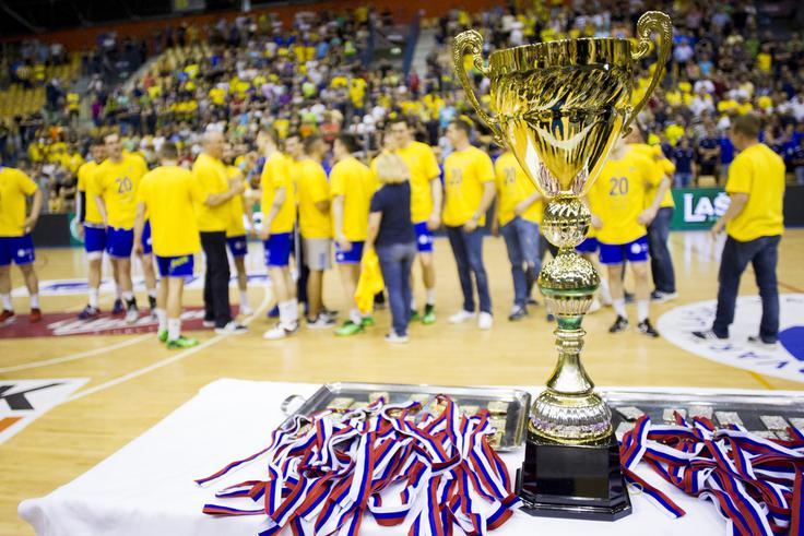 Celjani so osvojili tretji naslov zapored. | Foto: Vid Ponikvar