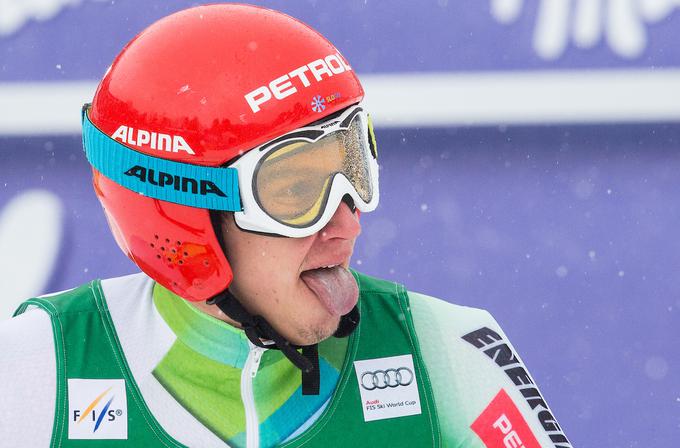 Žan Kranjec se je prvič v karieri uvrstil v finale slalomske tekme in vknjižil prve točke. | Foto: Vid Ponikvar