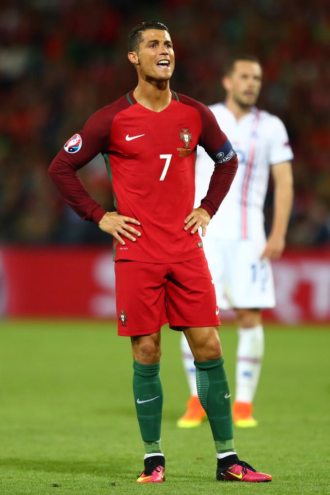 Cristiano Ronaldo je bil po srečanju z Islandijo vidno nezadovoljen. | Foto: 