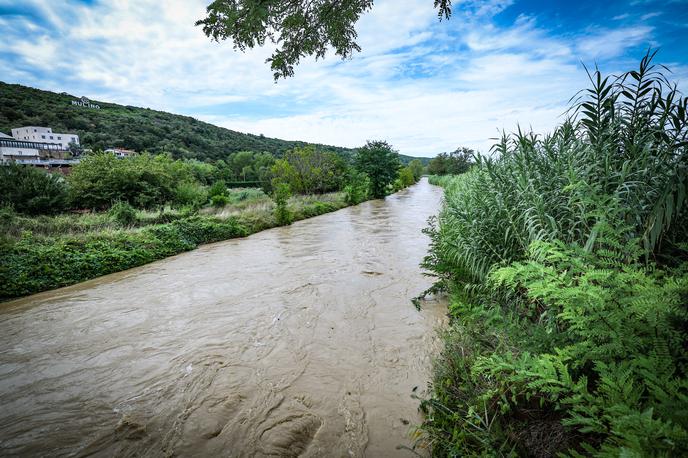 Poplave Dragonja | Poplavljena Dragonja danes dopoldne | Foto Ana Kovač