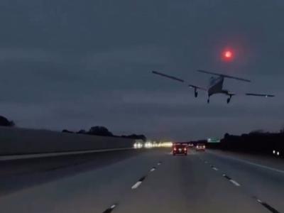 Neverjetni zasilni pristanek na avtocesti #video