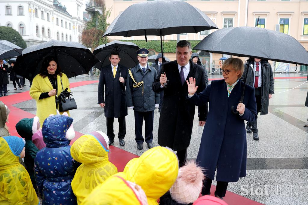 Zoran Milanović Nataša Pirc Musar obisk Slovenija