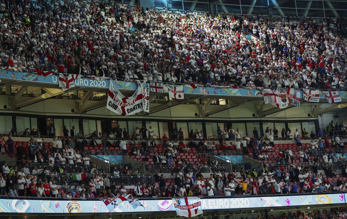 Wembley Anglija Italija finale | Angleška nogometna reprezentanca bo naslednjo domačo tekmo zaradi izgredov navijačev na letošnjem finalu evropskega prvenstva na londonskem Wembleyju igrala brez gledalcev. | Foto Guliverimage