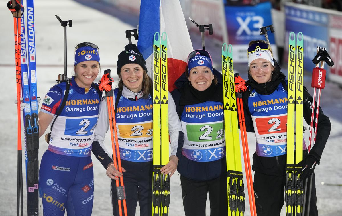 Francoska ženska štafeta, Nove Mesto, biatlon | Francozinje so spet pokorile konkurenco. | Foto Guliverimage