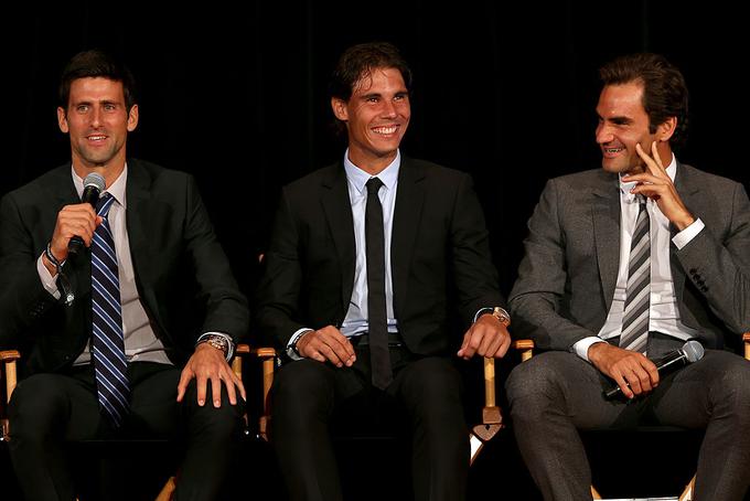 Velika trojica: Novak Đoković, Rafael Nadal in Roger Federer. | Foto: Gulliver/Getty Images