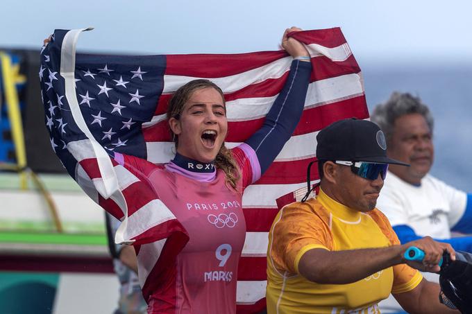 Američanka Caroline Marks je na olimpijskih igrah osvojila zlato medaljo v deskanju na valovih. | Foto: Reuters
