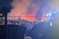 Zagorelo v zbirnem centru Dragonja, na terenu 50 gasilcev