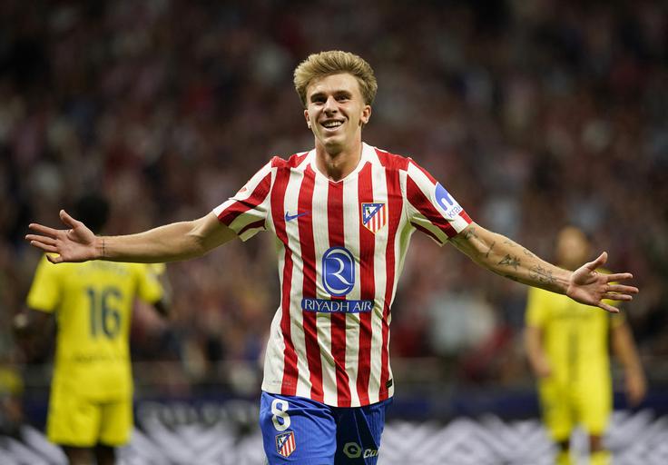 Pablo Barrios je zadel za vodstvo Atletica z 1:0. | Foto: Reuters