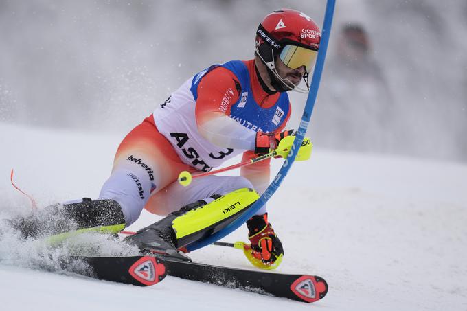 Loic Meillard je vodilni slalomist zime, pa sploh nima zmage. | Foto: Guliverimage