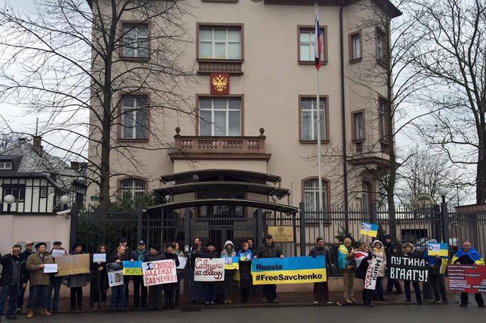 protest pred ruskim veleposlaništvom | Foto Osebni arhiv sogovornikov