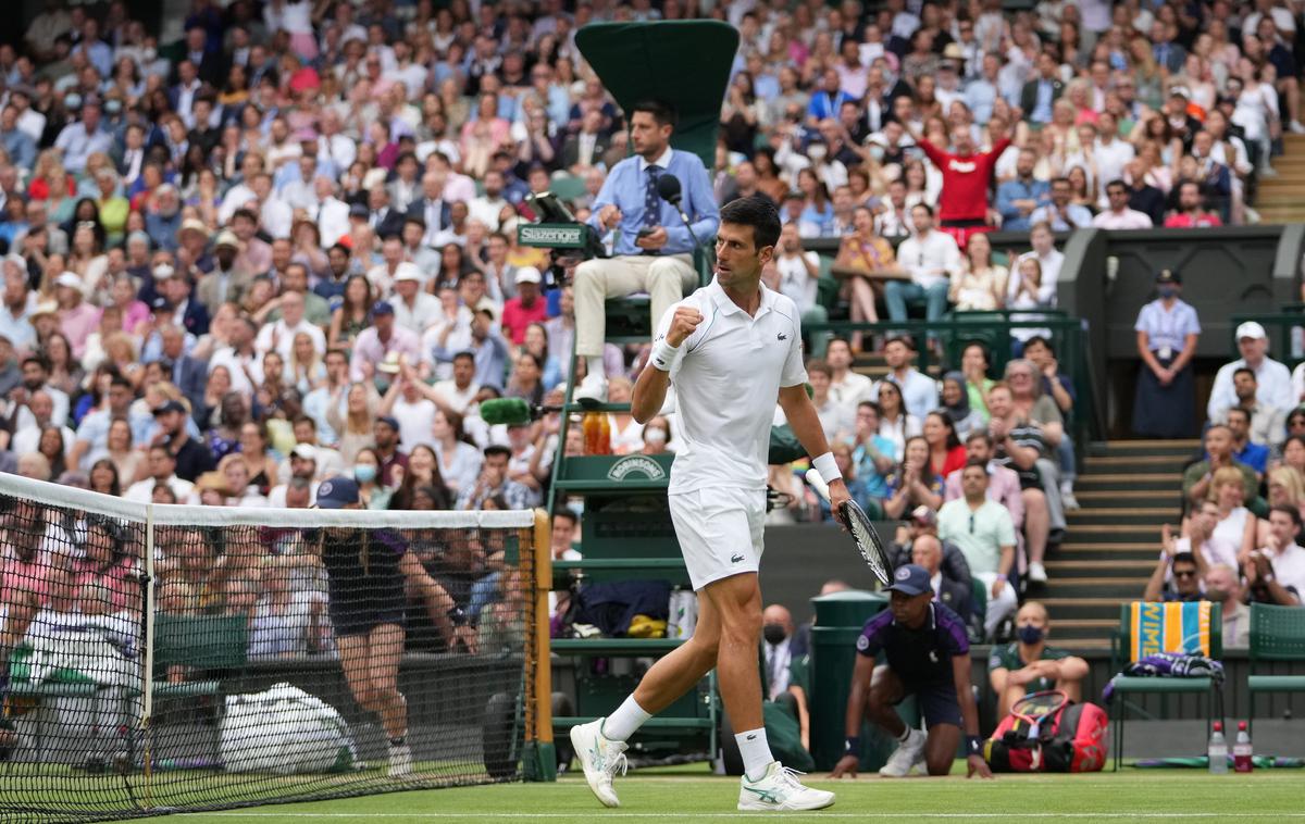 Novak Đoković | Novak Đoković se je prebil v sedmi finale na grand slamu v Wimbledonu. | Foto Guliverimage