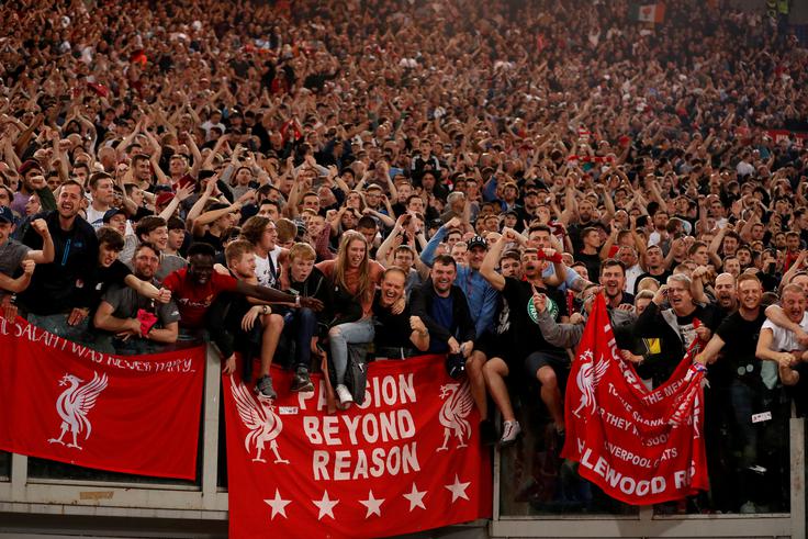 Nogometaše Liverpoola je v večnem mestu na delu spremljalo okrog pet tisoč privržencev. | Foto: Reuters