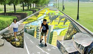 V Nanjingu prvi rekord: najdaljša 3D ulica na svetu