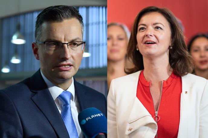 Marjan Šarec in Tanja Fajon |  Razlika med LMŠ Marjana Šarca in SD Tanje Fajon je minimalna.  | Foto STA