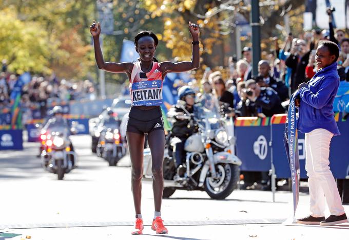 Kenijka Mary Keitany je na newyorškem maratonu zmagala tretjič zapored. | Foto: Reuters