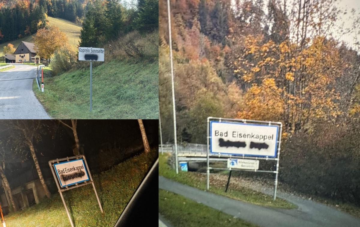 Železna Kapla | Za odkritje storilcev ponujajo tisoč evrov nagrade. | Foto Narodni svet koroških Slovencev