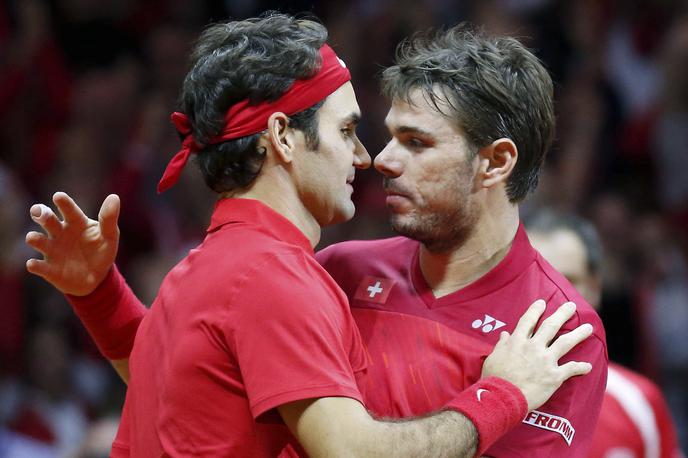 Roger Federer Stan Wawrinka | Roger Federer in Stanw Wawrinka sta pred leti pomagala Švici, da je osvojila Davisov pokal. | Foto Reuters
