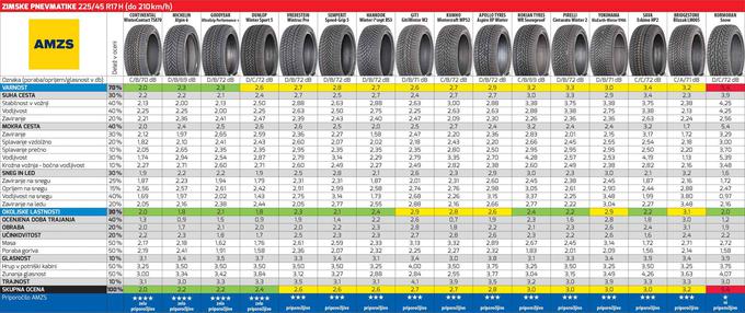 Podrobnejši test pnevmatik (.pdf) | Foto: AMZS