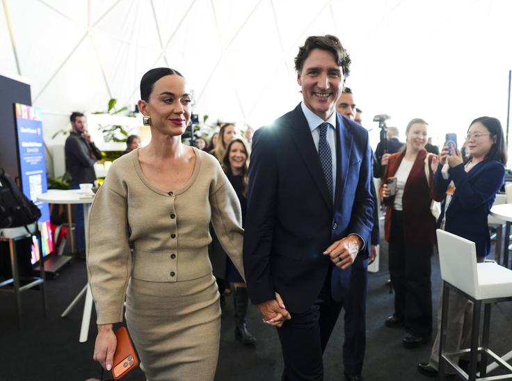 Katy Perry in Justin Trudeau na Svetovnem gospodarskem forumu v Davosu. | Foto: Profimedia