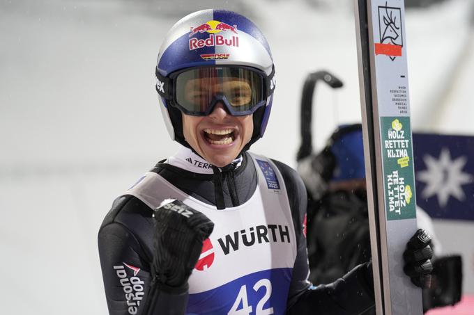 Andreas Wellinger je zmagovalec tekme v Vikersundu in vodilni na norveški turneji. | Foto: Guliverimage