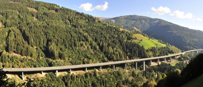 Turska avtocesta (Tauernautobahn, A10) pri kraju Gmünd na avstrijskem Koroškem | Foto: Asfinag