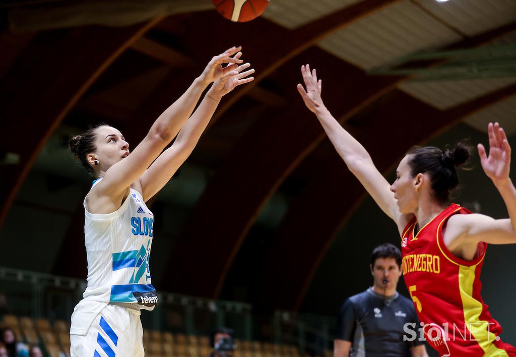 Slovenija : Črna Gora (ženska košarka, priprave na EuroBasket)