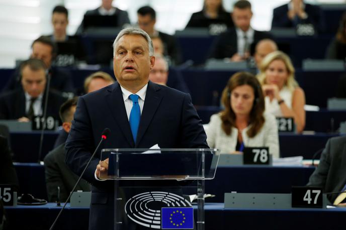 Viktor Orban | Madžarski premier Viktor Orban je evropskim poslancem očital, da želijo Madžare izločiti iz odločanja v EU. | Foto Reuters