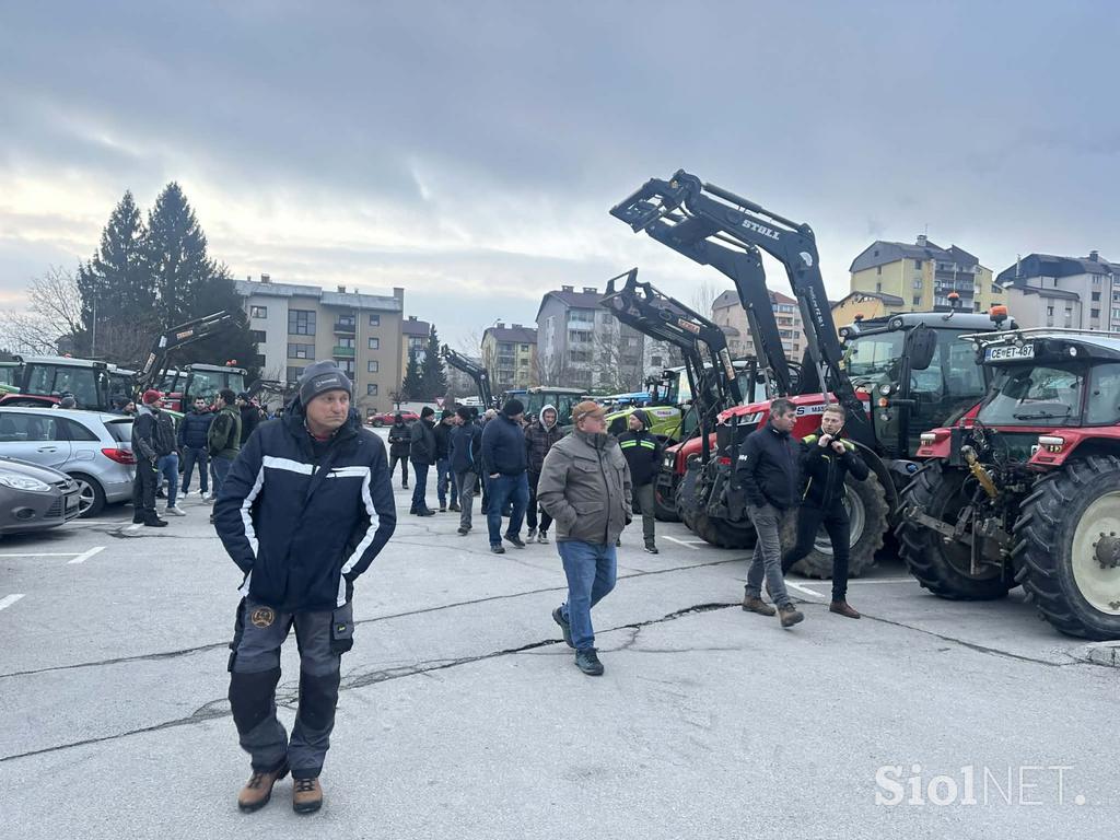 Protest kmetov v Žalcu