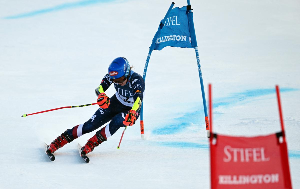 Killington Mikaela Shiffrin | Mikaela Shiffrin je dobila prvo vožnjo v Killingtonu, v finalu pa odstopila. | Foto Reuters