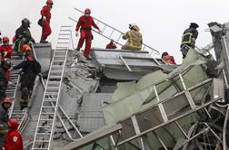 V potresu na Tajvanu več mrtvih, več kot 150 pogrešanih