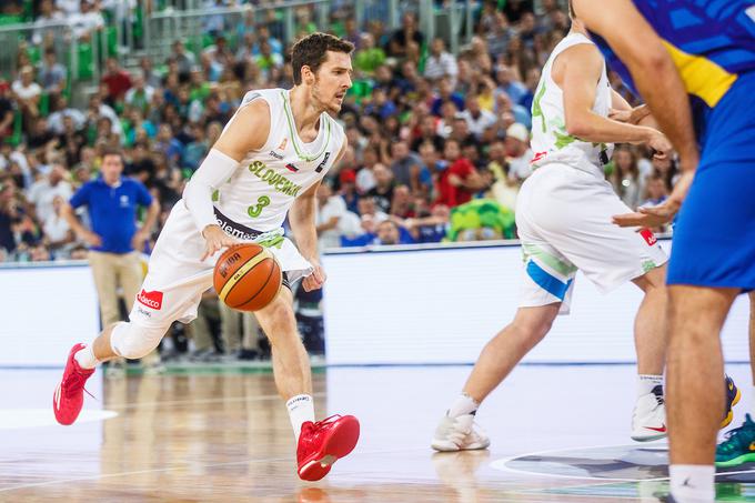 Goran Dragić je bil razpoložen za igro in je popeljal Slovenijo do prve zmage v kvalifikacijah za EuroBasket 2017. | Foto: Grega Valančič/Sportida