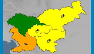 Arso izdal opozorilo: v tem delu države bo najhuje