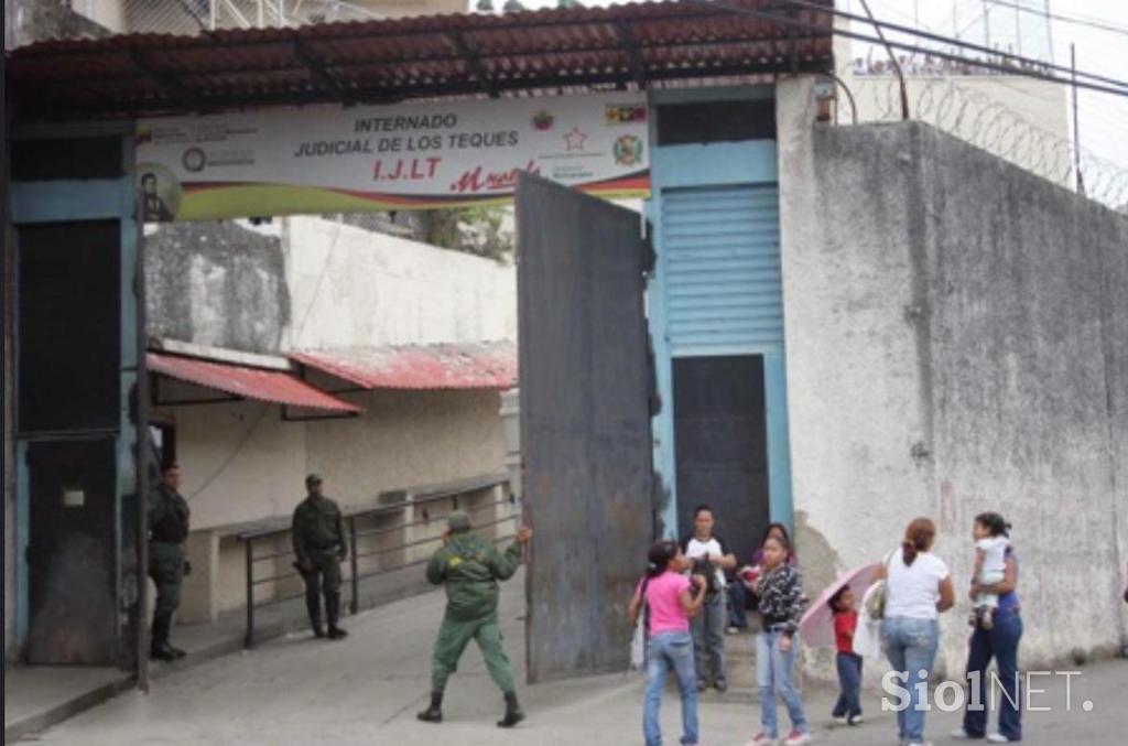 prizori iz zapora Los Teques v Venezueli