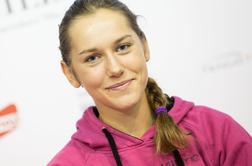 Kaja Juvan v polfinalu ženskih dvojic mladinskega turnirja US Open