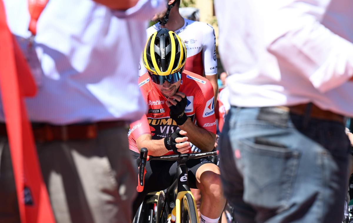 Primož Roglič, Vuelta22 | Primož Roglič je rdečo majico vodilnega na letošnji Vuelti oblekel za eno etapo, pomembno mu je, da jo ima zadnji dan dirke v Madridu. | Foto Guliverimage