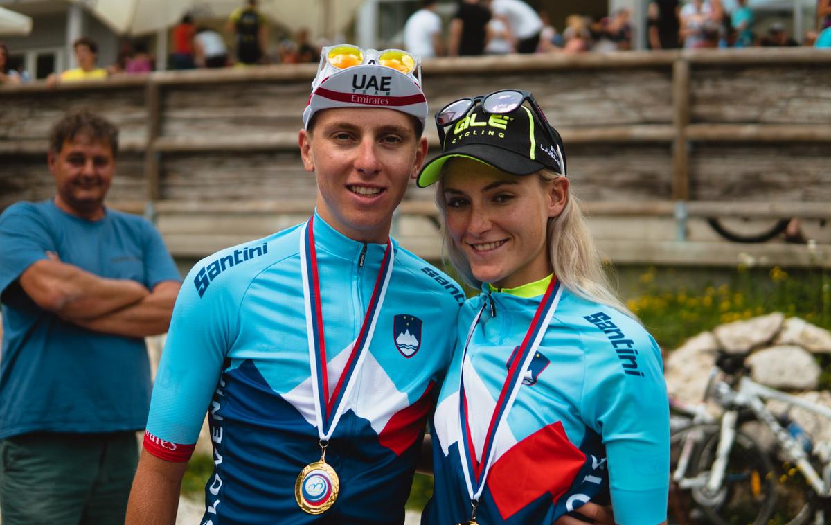 Tadej Pogačar Urška Žigart DP ITT Pokljuka 2019 | Urška in Tadej sta prispela v Kigali. | Foto STA