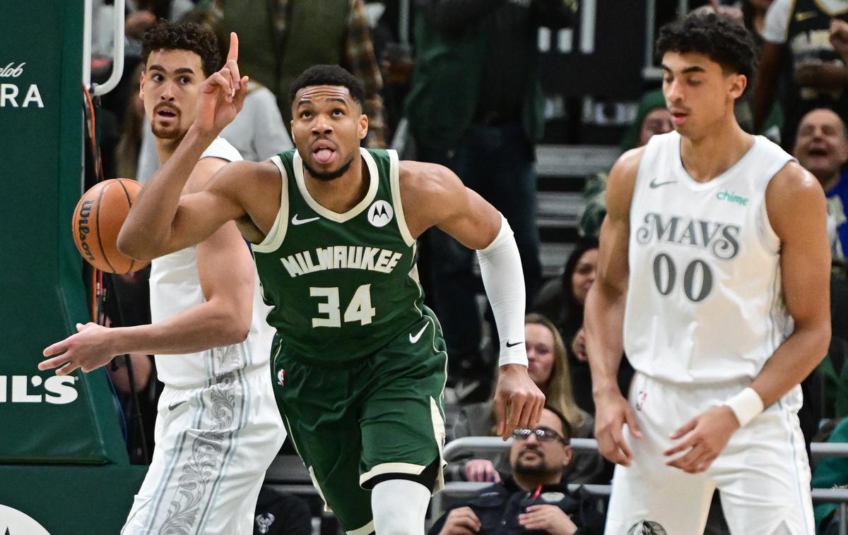 Giannis Antetokoumnpo | Milwaukee se je znesel nad oslabljenim Dallasom. | Foto Reuters