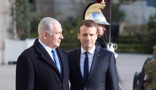 Netanjahu Macronu: Ustanovitev palestinske države bi bila velika nagrada za terorizem