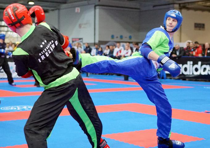 Finalna borba Zajca na svetovnem prvenstvu proti slovitemu 30-letnemu irskemu borcu McDerrmotu. | Foto: Kickboxing zveza Slovenije