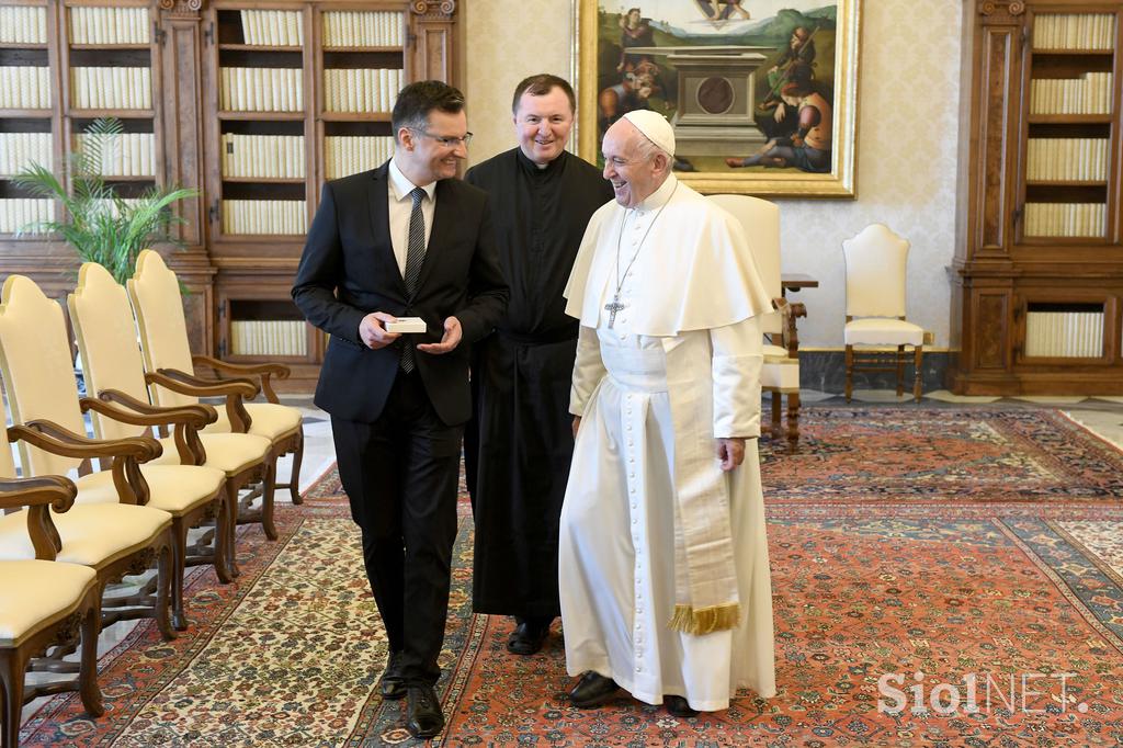 Marjan Šarec in papež Frančišek