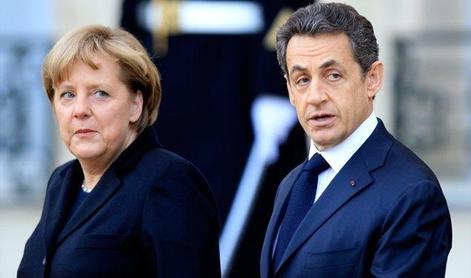 V Berlinu  srečanje Merklove in Sarkozyja