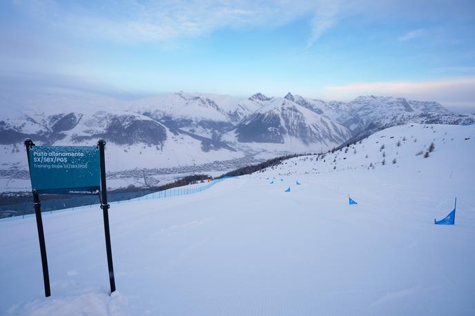 Livigno, ZOI, deskanje, proga | Danes so prireditelji iger v Livignu le spustili deskarje na olimpijsko progo. | Foto Guliverimage