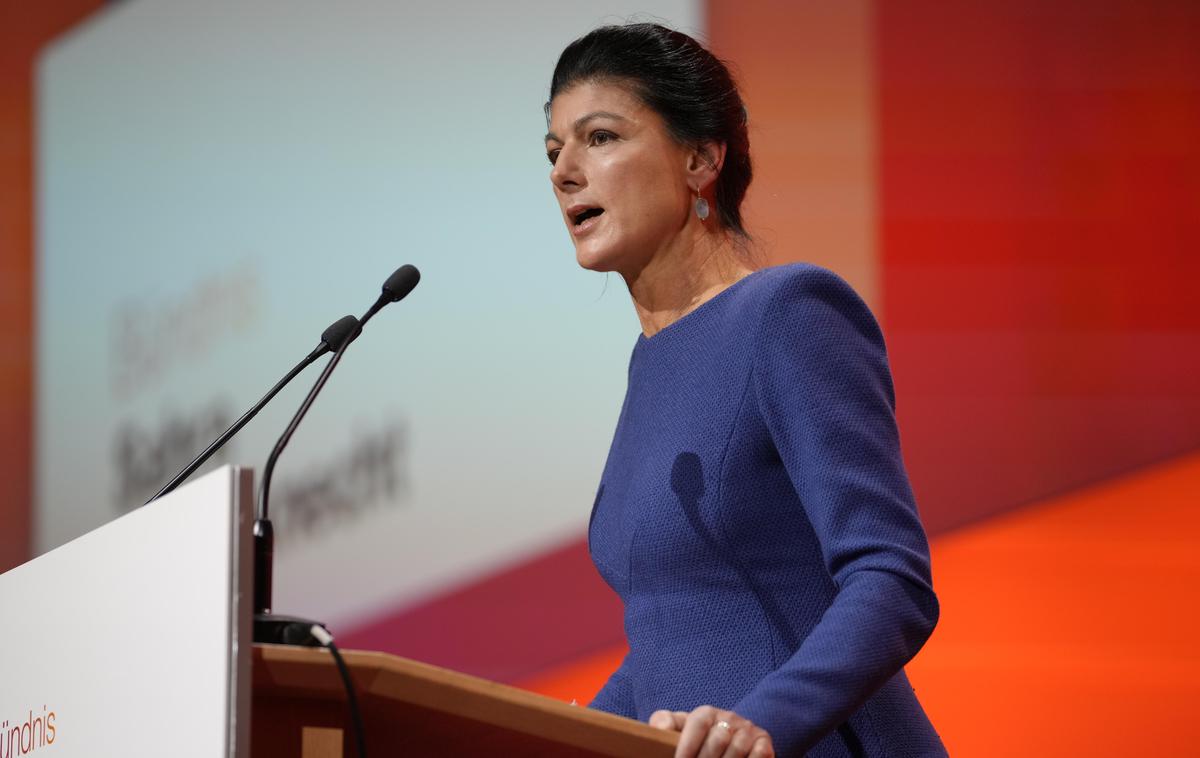 Sahra Wagenknecht | BSW je bila kot politična stranka ustanovljena januarja lani. Ime je stranka dobila po svoji ustanoviteljici in voditeljici Sahri Wagenknecht. Stranka je še vedno kadrovsko šibka, ker ima samo okoli 1.200 članov. | Foto Guliverimage