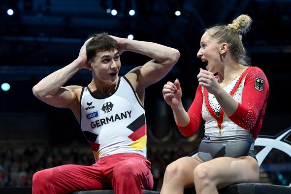 Na premierni mešani tekmi na EP v gimnastiki zlato Nemcema