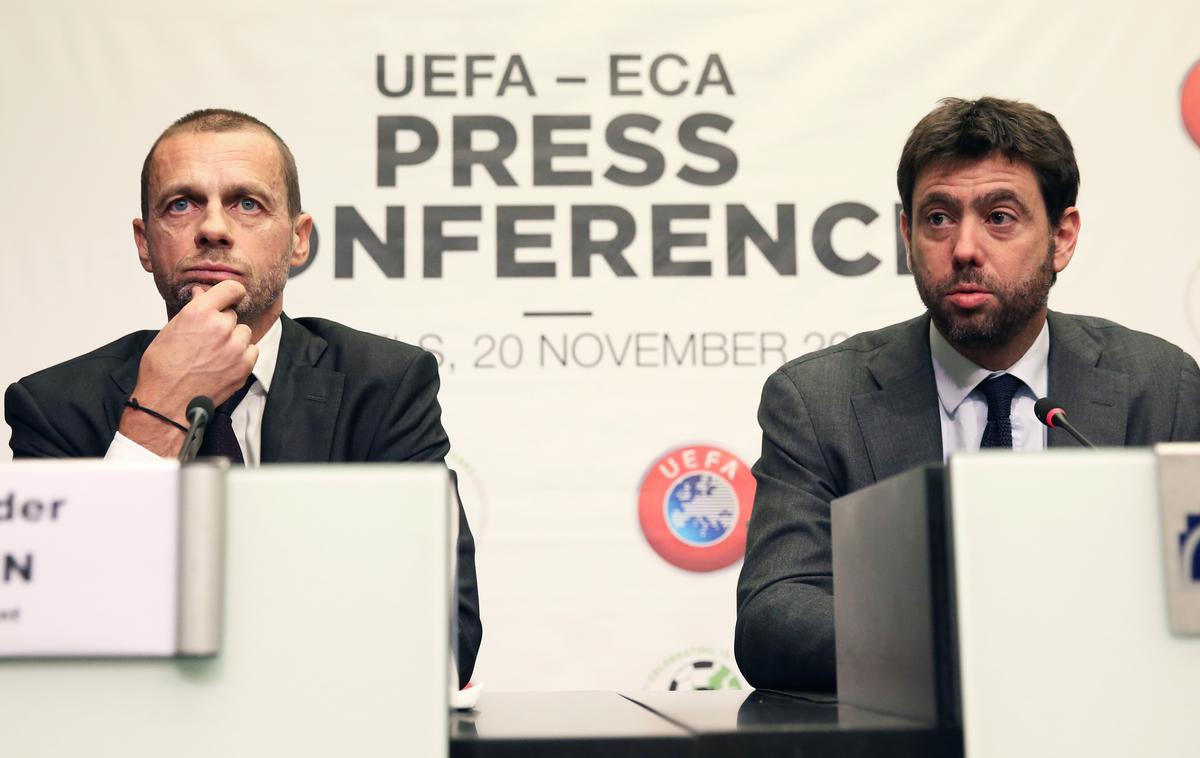 Čeferin Andrea Agnelli | Predsednik Ece Andrea Agnelli je znova opozoril, da Združenje evropskih klubov nasprotuje novem formatu klubskega SP. | Foto Reuters